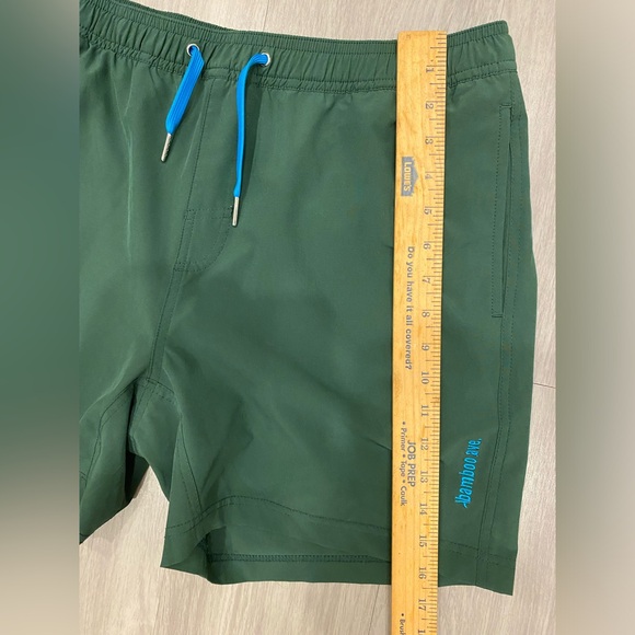 Bamboo Ave Shorts Mens XL Green Boundless Lined Performance Workout Hybrid - Picture 3 of 7